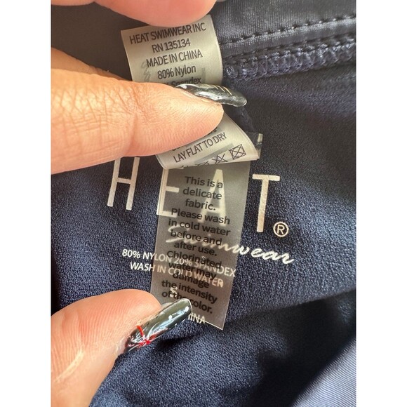 HEAT Swimwear Hawaiian Tropical Leaves Crossover Front Bikini Bottom Only S - Picture 7 of 7